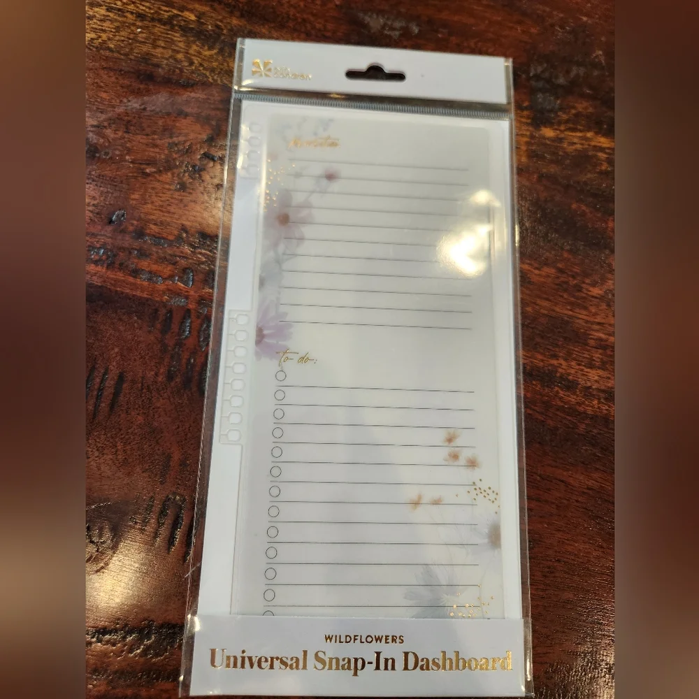Erin Condren Wildflowers Universal Snap-In Dashboard